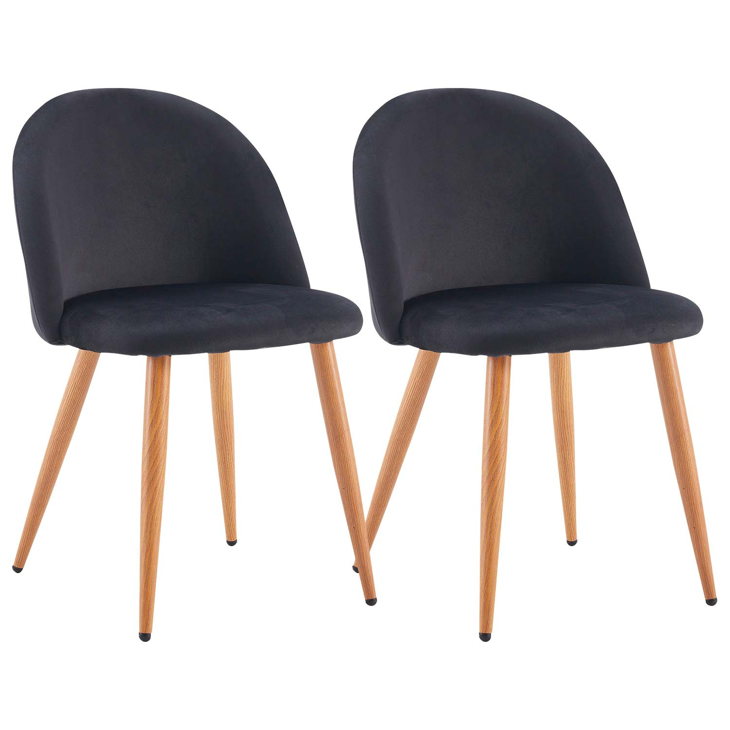 Pack 2 Sillas de Comedor Respaldo Bajo Terciopelo Fuchs 78x54,5x46cm Thinia Home Pack Sillas Comedor 1